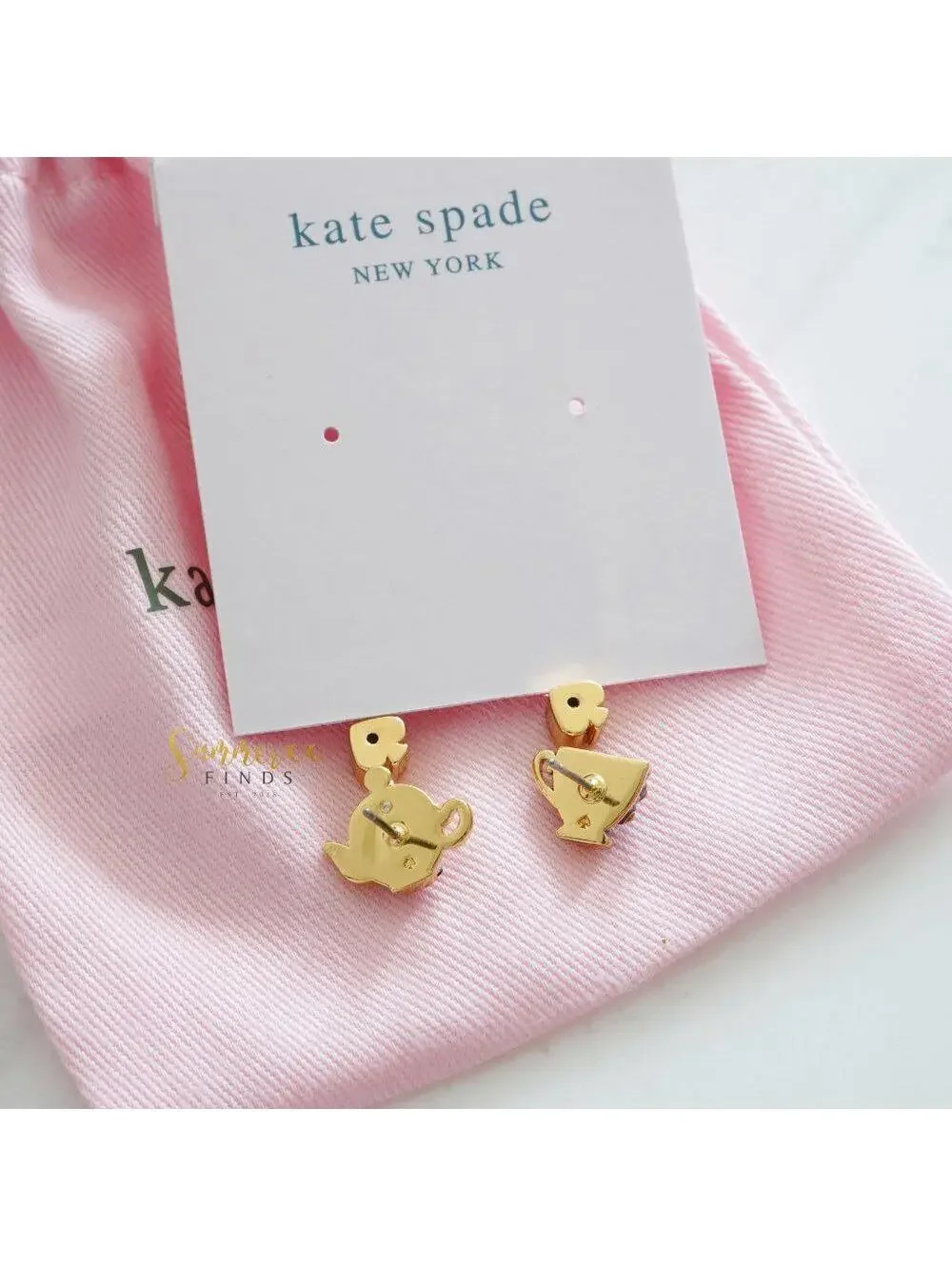 Kate Spade Alice in Wonderland Teacup Stud Earrings - Picture 3 of 7